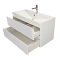 Тумба с раковиной подвесная BelBagno ALBANO 100 Bianco Lucido, раковина белая ALBANO-1000-2C-SO-BL;BB1000/455-LV-MR-ALR