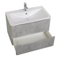 Тумба с раковиной подвесная BelBagno ACQUA 90 Cemento Verona Grigio, раковина белая ACQUA-900-2C-SO-CVG;BB900/455-LV-MR-ALR