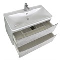 Тумба с раковиной подвесная BelBagno ACQUA 90 Cemento Verona Grigio, раковина белая ACQUA-900-2C-SO-CVG;BB900/455-LV-MR-ALR