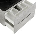 Тумба с раковиной подвесная BelBagno ACQUA 100 Cemento Verona Grigio, раковина чёрная ACQUA-1000-2C-SO-CVG;BB1000/455-LV-ART-ALR-NERO