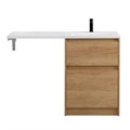 Тумба с раковиной напольная BelBagno KRAFT-LVD 120 Rovere Nebrasca Nature, раковина белая правая KRAFT-LVD-580/1200-2C-PIA-RNN;BB1200/480-LV-MR-R
