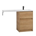 Тумба с раковиной напольная BelBagno KRAFT-LVD 120 Rovere Nebrasca Nature, раковина белая правая KRAFT-LVD-580/1200-2C-PIA-RNN;BB1200/480-LV-MR-R