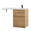 Тумба с раковиной напольная BelBagno KRAFT-LVD 120 Rovere Nebrasca Nature, раковина белая правая KRAFT-LVD-580/1200-2C-PIA-RNN;BB1200/480-LV-MR-R