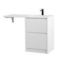 Тумба с раковиной напольная BelBagno KRAFT-LVD 120 Bianco Opaco, раковина белая правая KRAFT-LVD-580/1200-2C-PIA-BO;BB1200/480-LV-MR-R