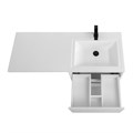Тумба с раковиной напольная BelBagno KRAFT-LVD 120 Bianco Opaco, раковина белая правая KRAFT-LVD-580/1200-2C-PIA-BO;BB1200/480-LV-MR-R