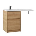 Тумба с раковиной напольная BelBagno KRAFT-LVD 120 Rovere Nebrasca Nature, раковина белая левая KRAFT-LVD-580/1200-2C-PIA-RNN;BB1200/480-LV-MR-L