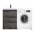 Тумба с раковиной напольная BelBagno KRAFT-LVD-58/120-L Pino Pasadena, раковина белая KRAFT-LVD-580/1200-2C-PIA-PP;BB1200/480-LV-MR-L