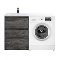 Тумба с раковиной напольная BelBagno KRAFT-LVD-58/120-L Pino Pasadena, раковина белая KRAFT-LVD-580/1200-2C-PIA-PP;BB1200/480-LV-MR-L