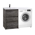 Тумба с раковиной напольная BelBagno KRAFT-LVD-58/120-L Pino Pasadena, раковина белая KRAFT-LVD-580/1200-2C-PIA-PP;BB1200/480-LV-MR-L