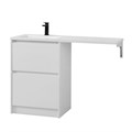 Тумба с раковиной напольная BelBagno KRAFT-LVD 120 Bianco Opaco, раковина белая левая KRAFT-LVD-580/1200-2C-PIA-BO;BB1200/480-LV-MR-L