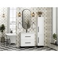 Модерн - 80 Тумба напольная 2 ящ. белая мат.эмаль + раковина УТ000024619