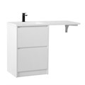Тумба с раковиной напольная BelBagno KRAFT-LVD 120 Bianco Opaco, раковина белая левая KRAFT-LVD-580/1200-2C-PIA-BO;BB1200/480-LV-MR-L