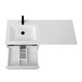 Тумба с раковиной напольная BelBagno KRAFT-LVD 120 Bianco Opaco, раковина белая левая KRAFT-LVD-580/1200-2C-PIA-BO;BB1200/480-LV-MR-L