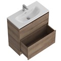 Тумба с раковиной напольная BelBagno KRAFT 39 80 Rovere Tabacco, раковина белая BB-8099-3-80 KRAFT39-800/390-2C-PIA-RT;BB-8099-3-80
