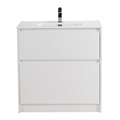 Тумба с раковиной напольная BelBagno KRAFT 39 80 Bianco Opaco, раковина белая KRAFT39-800/390-2C-PIA-BO;BB800/390ETL