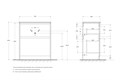 Тумба с раковиной напольная BelBagno KRAFT 39 70 Bianco Opaco, раковина белая BB-8099-3-70 KRAFT39-700/390-2C-PIA-BO;BB-8099-3-70