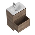Тумба с раковиной напольная BelBagno KRAFT 39 60 Rovere Tabacco, раковина белая BB-8099-3-60 KRAFT39-600/390-2C-PIA-RT;BB-8099-3-60