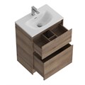 Тумба с раковиной напольная BelBagno KRAFT 39 60 Rovere Tabacco, раковина белая BB-8099-3-60 KRAFT39-600/390-2C-PIA-RT;BB-8099-3-60