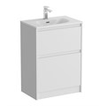 Тумба с раковиной напольная BelBagno KRAFT 39 60 Bianco Opaco, раковина белая BB-8099-3-60 KRAFT39-600/390-2C-PIA-BO;BB-8099-3-60