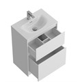 Тумба с раковиной напольная BelBagno KRAFT 39 60 Bianco Opaco, раковина белая BB-8099-3-60 KRAFT39-600/390-2C-PIA-BO;BB-8099-3-60