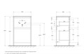 Тумба с раковиной напольная BelBagno KRAFT 39 50 Rovere Tabacco, раковина белая BB-8099-3-50 KRAFT39-500/390-2C-PIA-RT;BB-8099-3-50