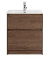 Тумба с раковиной напольная BelBagno KRAFT 39 50 Rovere Tabacco, раковина белая KRAFT39-500/390-2C-PIA-RT;BB500/390ETL
