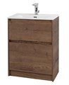 Тумба с раковиной напольная BelBagno KRAFT 39 50 Rovere Tabacco, раковина белая KRAFT39-500/390-2C-PIA-RT;BB500/390ETL