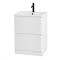 Тумба с раковиной напольная BelBagno ALBANO 70 Bianco Lucido, раковина белая ALBANO-700-2C-PIA-BL;BB700/455-LV-MR-ALR