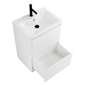 Тумба с раковиной напольная BelBagno ALBANO 60 Bianco Lucido, раковина белая ALBANO-600-2C-PIA-BL;BB600/455-LV-MR-ALR