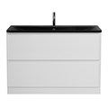 Тумба с раковиной напольная BelBagno ALBANO 120 Bianco Lucido, раковина чёрная ALBANO-1200-2C-PIA-BL;BB1200/455-LV-ART-ALR-NERO