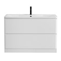 Тумба с раковиной напольная BelBagno ALBANO 120 Bianco Lucido, раковина белая ALBANO-1200-2C-PIA-BL;BB1200/455-LV-MR-ALR