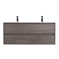Тумба с раковиной на две чаши подвесная BelBagno KRAFT 120 Cemento Grigio , раковина белая KRAFT-1200-2C-SO-2-CG;BB1200-2-ETL