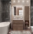 Тумба с керамической раковиной напольная BelBagno KRAFT 80 Rovere Tabacco, раковина LOV-800-LVB белая KRAFT-800-2C-PIA-RT;LOV-800-LVB