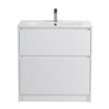 Тумба с керамической раковиной напольная BelBagno KRAFT 80 Bianco Opaco, раковина LOV-800-LVB белая KRAFT-800-2C-PIA-BO;LOV-800-LVB