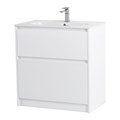 Тумба с керамической раковиной напольная BelBagno KRAFT 80 Bianco Opaco, раковина LOV-800-LVB белая KRAFT-800-2C-PIA-BO;LOV-800-LVB
