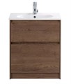 Тумба с керамической раковиной напольная BelBagno KRAFT 60 Rovere Tabacco, раковина BB1923-600 белая KRAFT-600-2C-PIA-RT;BB1923-600
