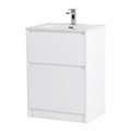 Тумба с керамической раковиной напольная BelBagno KRAFT 60 Bianco Opaco, раковина BB600ETL белая KRAFT-600-2C-PIA-BO;BB600ETL