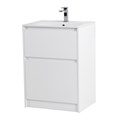 Тумба с керамической раковиной напольная BelBagno KRAFT 60 Bianco Opaco, раковина BB1923-600 белая KRAFT-600-2C-PIA-BO;BB1923-600