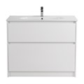 Тумба с керамической раковиной напольная BelBagno KRAFT 100 Bianco Opaco, раковина LOV-1000-LVB белая KRAFT-1000-2C-PIA-BO;LOV-1000-LVB