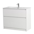 Тумба с керамической раковиной напольная BelBagno KRAFT 100 Bianco Opaco, раковина LOV-1000-LVB белая KRAFT-1000-2C-PIA-BO;LOV-1000-LVB