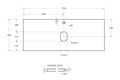 Столешница из керамогранита 1216x468 KEP-120-CEM Cemento KEP-120-CEM