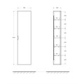 Колонна подвесная с дверью, реверсивная IDRA CEZARES 55824 Noce 55824