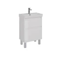 Тумба Lemark COMBI 60 см под 1 раковину, подвесная/напольная, 2 ящика, цвет корпуса, фасада: Белый г LM03C60T