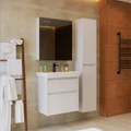 Тумба Lemark COMBI 60 см под 1 раковину, подвесная/напольная, 2 ящика, цвет корпуса, фасада: Белый г LM03C60T