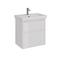 Тумба Lemark COMBI 70 см под 1 раковину, подвесная/напольная, 2 ящика, цвет корпуса, фасада: Белый г LM03C70T