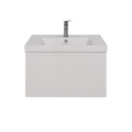 Тумба Lemark VEON MINI 70 см под 1 раковину, подвесная,1 ящик, цвет корпуса, фасада: Белый глянец LM02VM70T