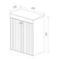 Шкаф Lemark ROMANCE 60 см подвесной/напольный, с откидной корзиной для белья, цвет корпуса, фасада: LM07R35N-SH