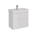 Тумба Lemark COMBI 80 см под 1 раковину, подвесная/напольная, 2 ящика, цвет корпуса, фасада: Белый г LM03C80T