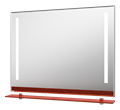 Джулия -105 Зеркало с полочкой 12 мм  КРАКОЛЕТ красный Л-Джу03105-0413