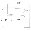 Арида - Cмеситель для раковины, серый графит AZ-K1054GR AZ-K1054GR